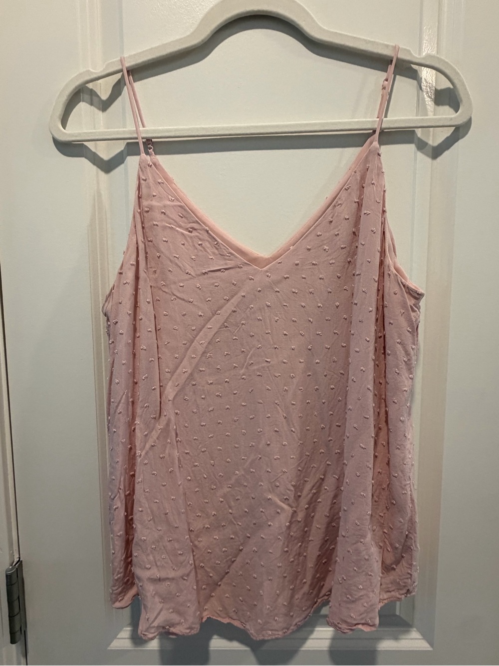 Express Blush Pink V-Neck Textured Camisole